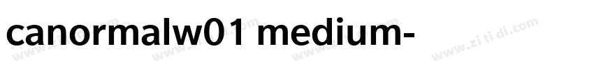canormalw01 medium字体转换